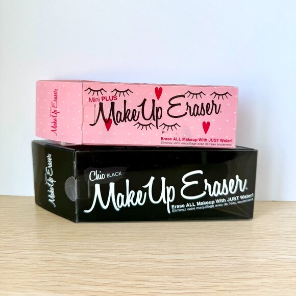 MakeUp Eraser Pink and Black Set of 2 Makeup Remover Cloth  New - Picture 1 of 2